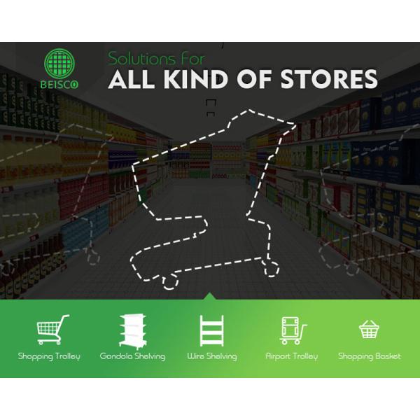 Asian Style 125L Conventional Metal Handcart Chain Supermarket Warehouse Trolley With High Sales Volume