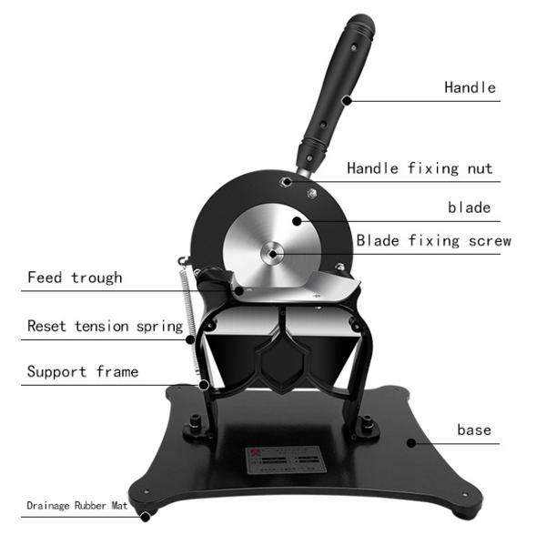 Adjustable Thickness Manual Herbal Slicing Machine 120 pieces/minute