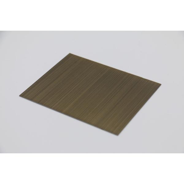 304 316 Brushed Bronze Antique Stainless Steel Sheet Wall Decoration 2mm Thickness