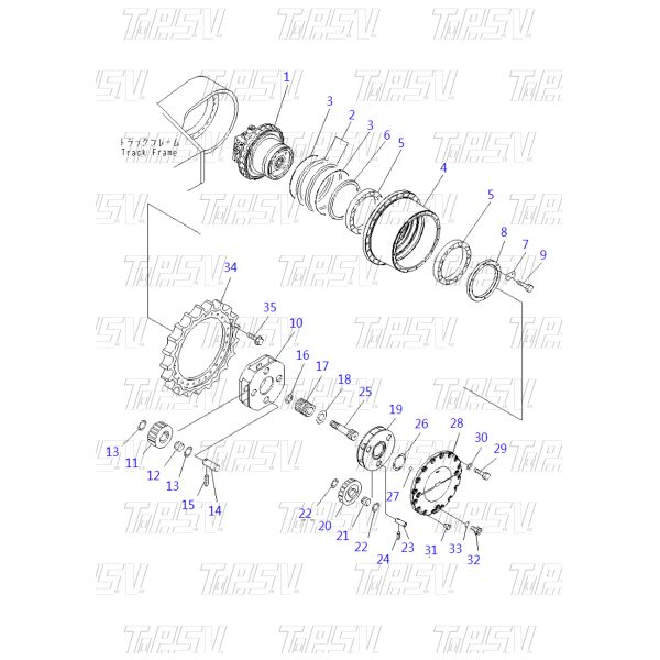 208-27-71183 Packing Size Depend On Packing Type PC400-7 Excavator Travel Drive Cover Precision Engineered Component Enhancing Excavator Performance