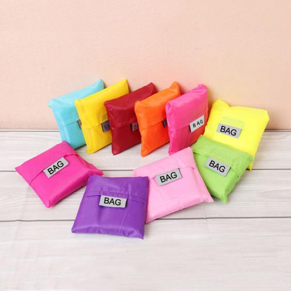 Purple Yellow Reusable Foldable Shopping Bag 55*35cm Fold Up Grocery Bags