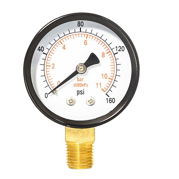 Air 2 Inch 50MM Y-50 160Psi General Pressure Gauges 1/4''NPT Bottom