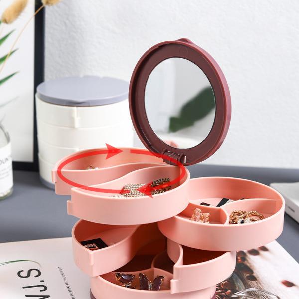 Plastic Jewelry Organizer Box Compact and Convenient for Home Storage 10x10x10cm