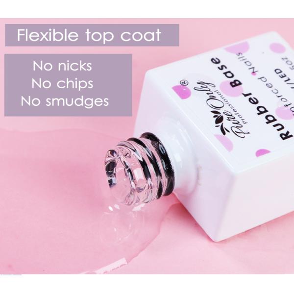 Vernis à ongles en gel de base en caoutchouc professionnel, couche de base UV LED, couche de finition en gel, vernis à ongles longue durée et personnalisable