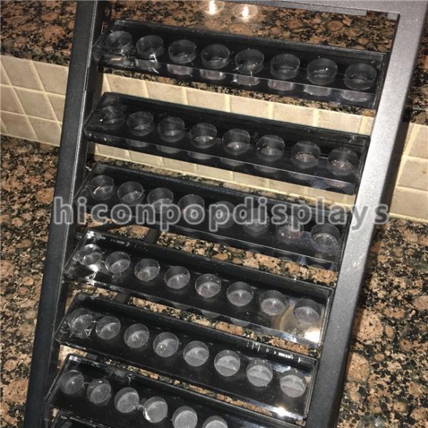 Cosmetic Store Desktop 64 Pockets Acrylic Lipstick Holder With Polishing Finished