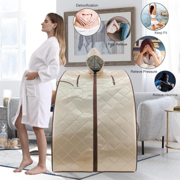 Smartmak 1050W Home Indoor 1 Person Far Infrared Sauna Tent With Hat