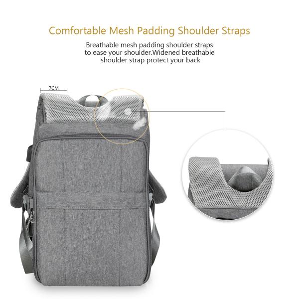 Waterproof Mommy Diaper Bag Large Capacity Backpack Organizer Multifunction Baby Bags With Stroller Strap For Mom&Dad