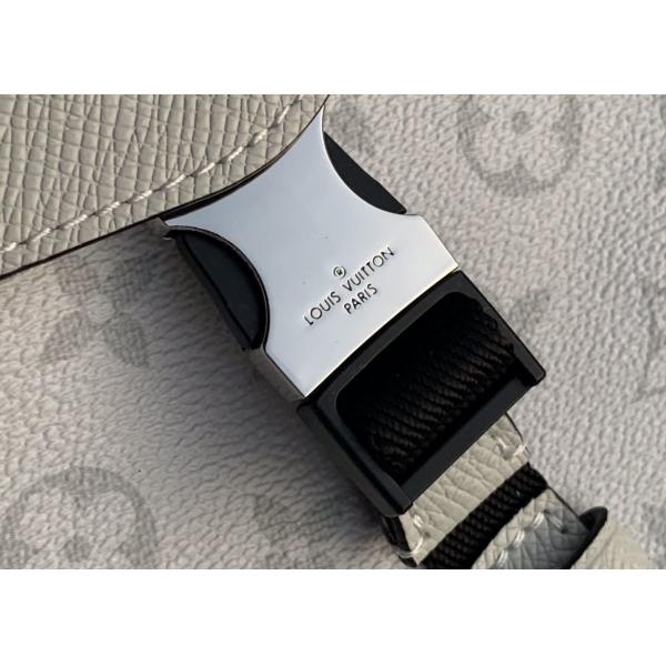 Leather Message Tote Ladies White Cross Body Bag Monogram Eclipse