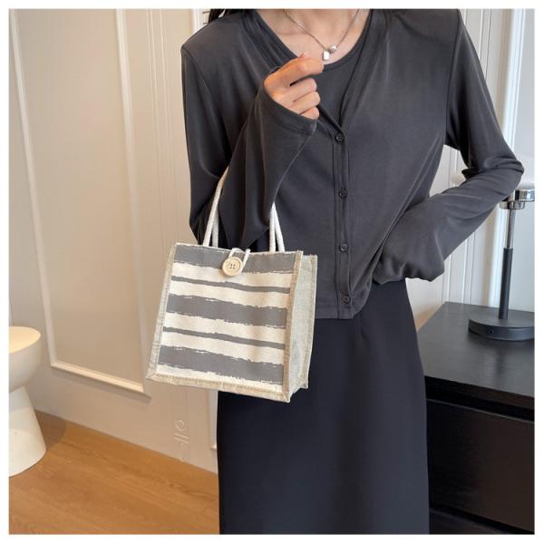 TOTE BAG CANVAS BAG CANVAS GIRL NEW PRINTED TOTE INS PORTABLE BENTO LUNCH BOX WORK