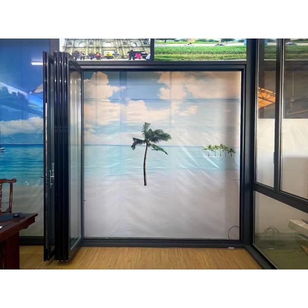 Modern Aluminum Folding Door with 6m Max Height 1m Max Panel Width and 2.0mm Profile Thickness