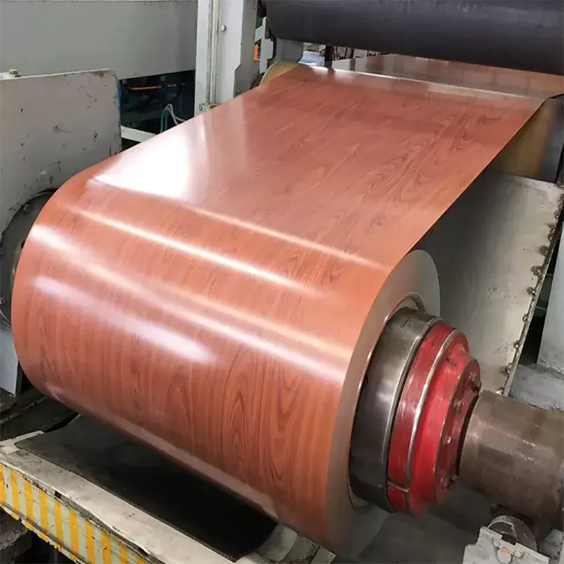 Woodgrain Finish Decorative Prepainted Galvalume Steel Coil For Architectural