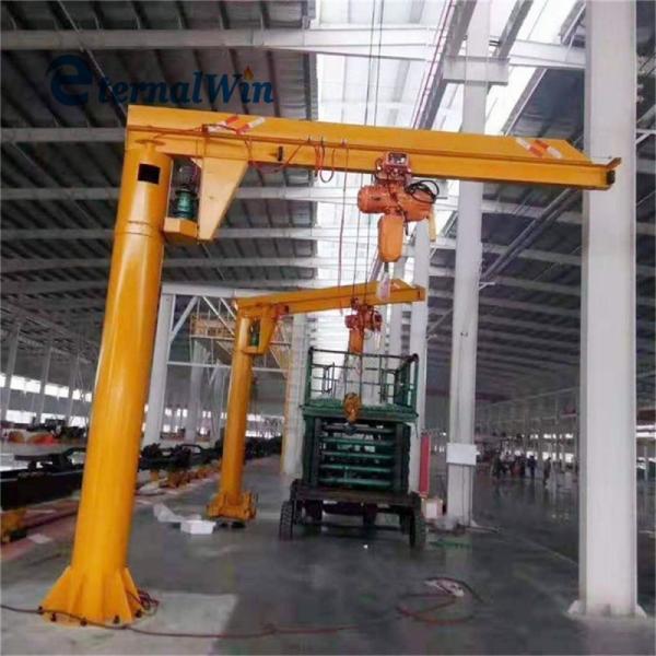 Customized Electric Pillar Mounted Jib Crane with 360 Degrees Rotation and Electric Chain Hoist for Heavy Lifting