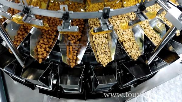 Nuts Scale Multihead Weigher 0.8L Dimple Pate With MCU Control System