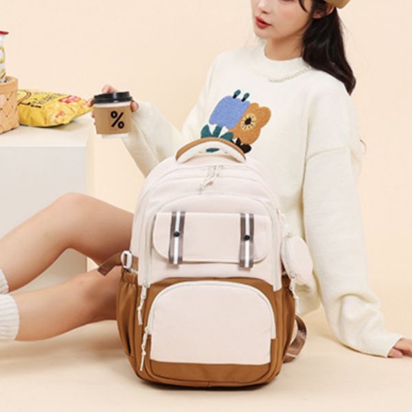 Colefa Wholesale 15.6 Inch Laptop Backpack Ins Style Korean Version Harajuku Campus Junior High School Students Trendy Backpack