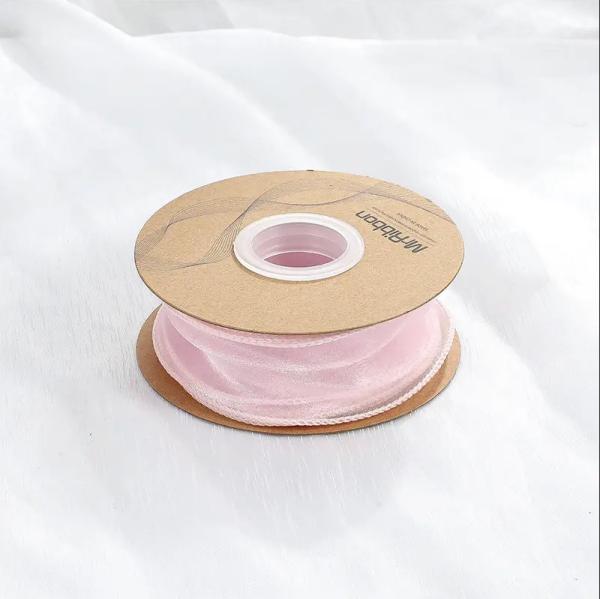 Organza Ribbon For Gift Wrap Flower Packaging Solid Color Fishtail Yarn Ribbon Satin