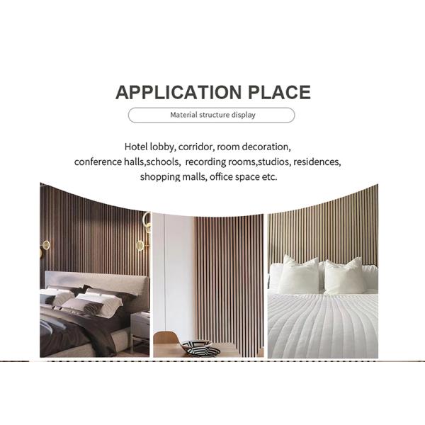 Paneles acústicos para paredes de barras de madera con absorción de sonido para apartamentos