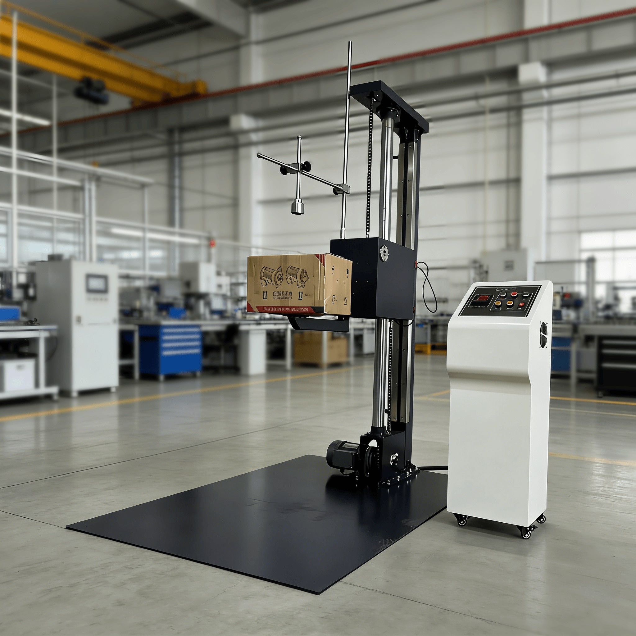 ISTA ASTM ISO Compliant Single Wing Carton Drop Tester High-precision Free Fall Impact Simulation Tester