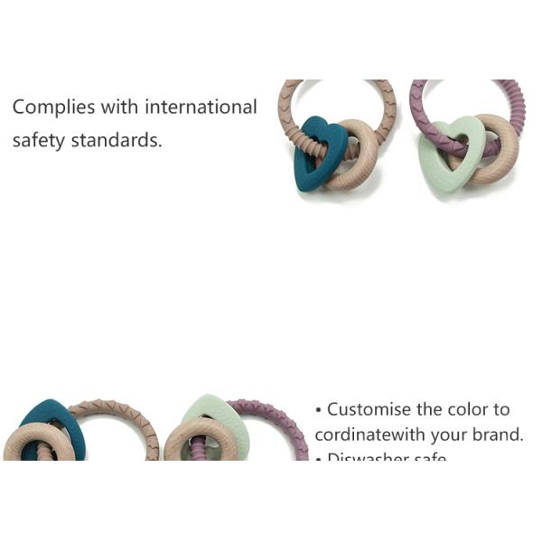 100% Food Grade Silicone Wood Teether
