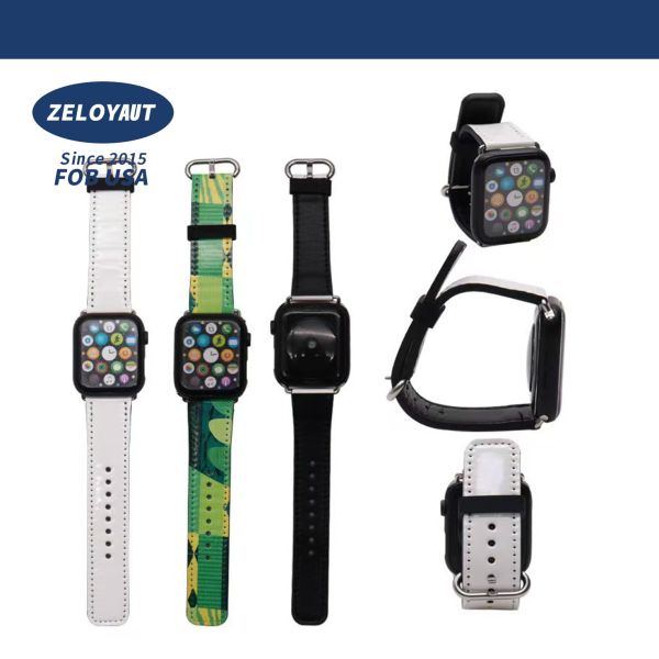 Wholesale Luxury Customizable Apple Smart Watch Band Sublimation Leather Crafts with Animal Flower Reading Styles