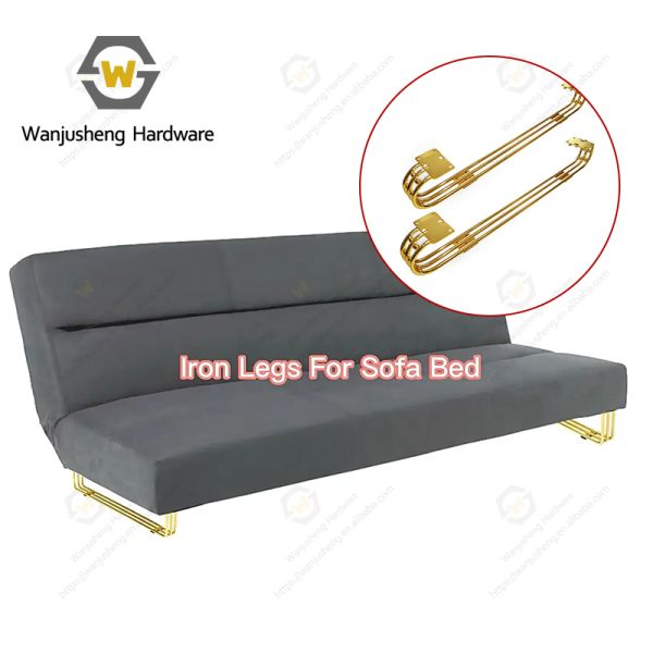 Newly Designed Decorative Hardware Furniture Legs Gold Cabinet Feet Household Sofa Metal Base Frames and Long Iron Sofa Legs
