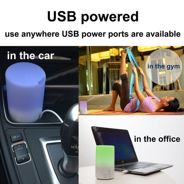 Portable Mini Small 70ml Car Aroma Essential Oil Diffuser USB Auto Shut-Off Aromatherapy Diffuser with 3 Time Setting