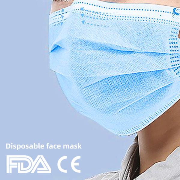 2020 Hot Sale daily protection mask 3-ply disposable face mask with FDA CE