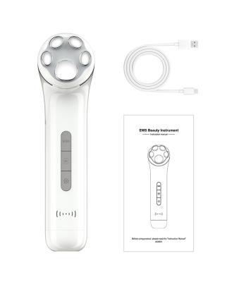 Appareil de beauté facial à micro-courant électrique EMS Nettoyage du visage tonification rouge bleu lumière de rajeunissement lifting éliminer les rides machine