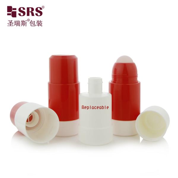 RPPE 50ml 75ml RPPE Replaceable Plastic Rollerball Containers Ideal for Daily Deodorant Gel & Body Serum Use