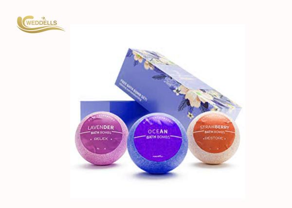 Moisturize Skin Bath Bomb Gift Sets 6.5cm Diameter Size For Beautiful Box Gift