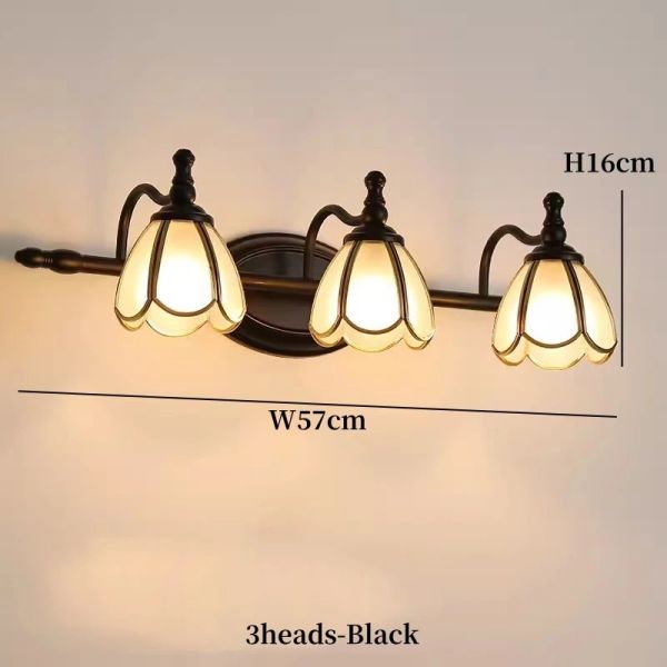 LED American vanity Mirror Headlight multicolor mirror cabinet Glass Wall lamp mirror wrought iron lamps (WH-MR-71)
