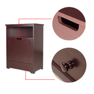 P2 Grade MDF Wood Pet Feeding Station With Storage Modern Pet Furniture