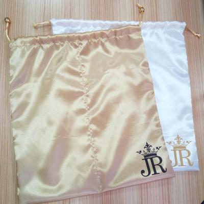 Large Satin Drawstring Bag Lightweight For High Heeled Shoes Screen Printing