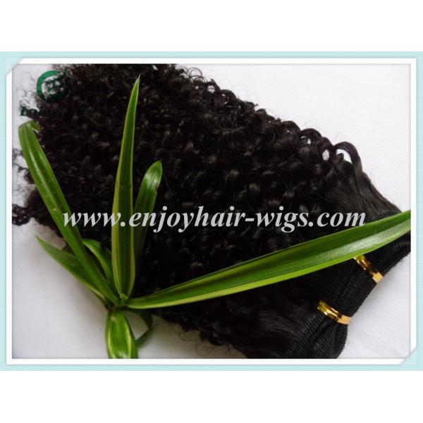 Peruvian 5A virgin remy hair weave ,natural color(can be dye) curly hair 10''-26''length
