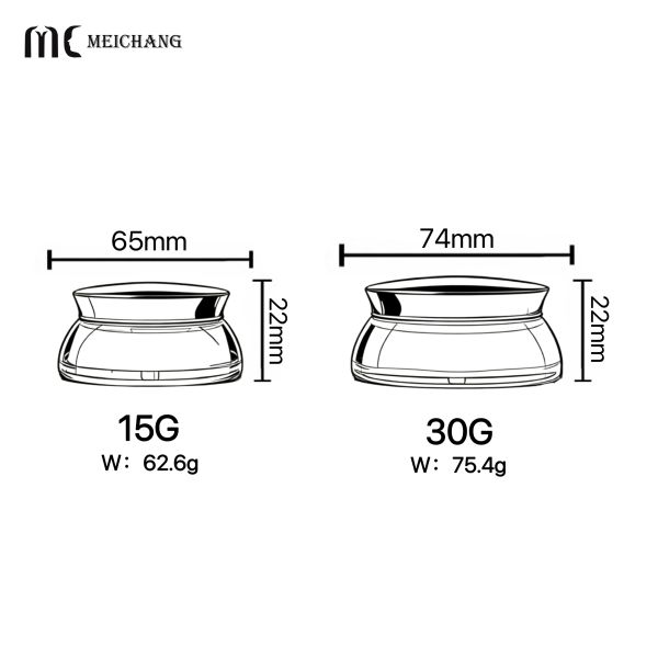 15g/30g UFO-Shaped Acrylic Cream Jar（MC-Y-546）