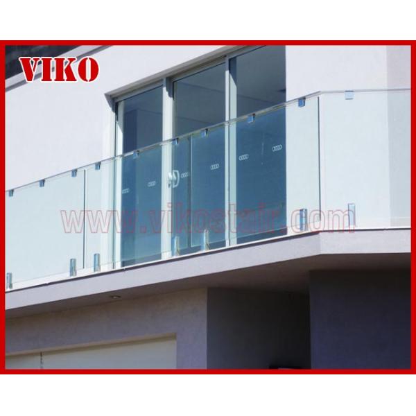 Glass Spigot For Glass Railing VH107SB 304 stainless steel Glass Spigot UChannel Cap Handrail Tempered glass RailingClea