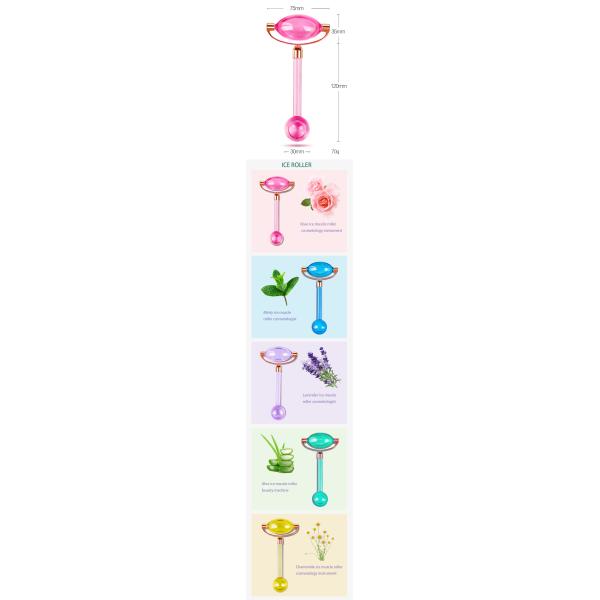 Ice Globes Roller Face Massager for Anti-Aging and Eye Puffiness Reduction Keeping Youthful Skin Tone