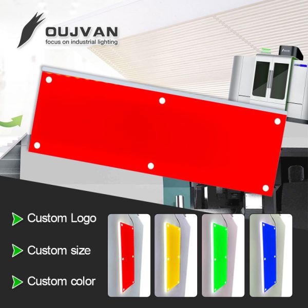 Voyant lumineux de plaque signalétique LED IP50 en acrylique pour machine