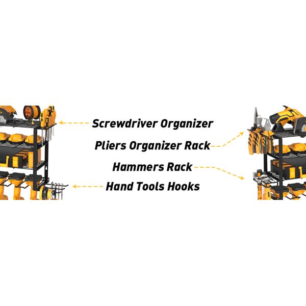 4 слоя гараж инструментальный организатор Хранилище с 8 сверло слоты отвертка держатель сверлитель держатель молоток держатель