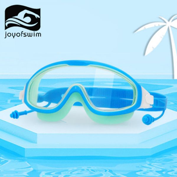Sports Diving Children Swimming Goggles Large Frame Swimming Goggles With Surf Ear Plugs