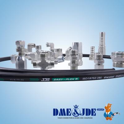 DP9MFL Industrial Hose Fittings Insert 90° Elbow Metric Female 24° Cone Light Type