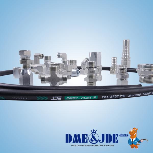 DP9MFL Industrial Hose Fittings Insert 90° Elbow Metric Female 24° Cone Light Type