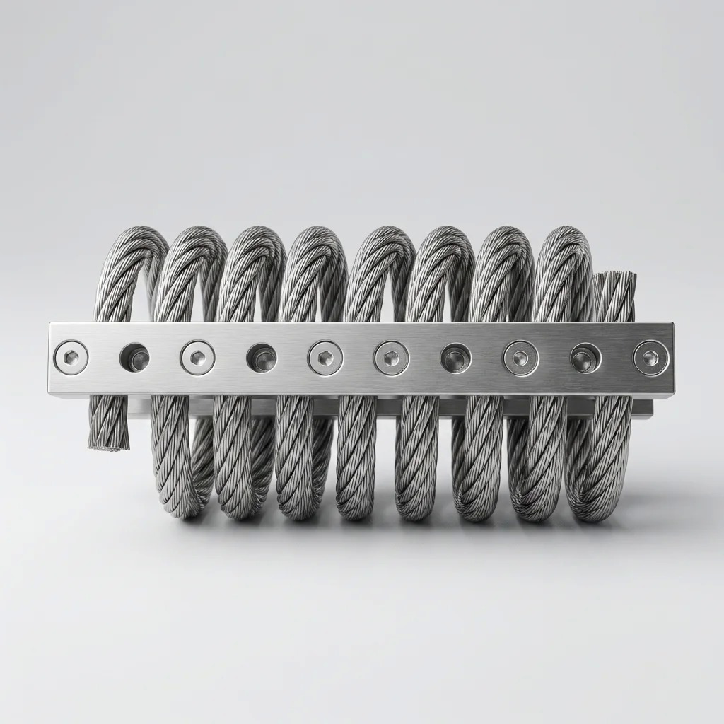 JGX-1278D-235B Zero-Maintenance Wire Rope Isolator 235N Dual-Action Shock Vibration Control 95mm for Equipment