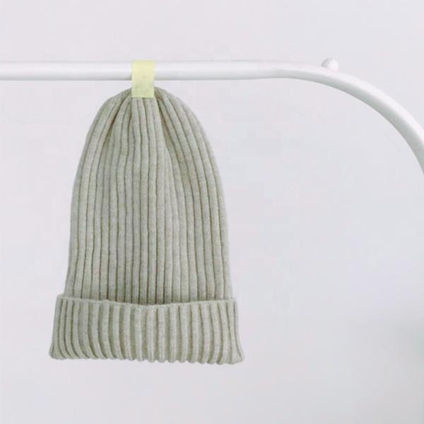 Autumn Winter Custom Logo Baby Beanie Hat Rib Fashion Fitted Knitting Baby Hat