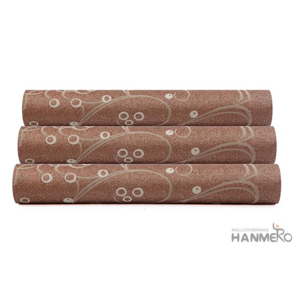 Bedroom Interior Wallpaper Designer Plant Fiber Particle 0.53*10M Size