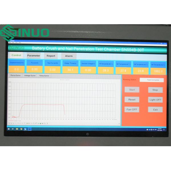 Vehicle Battery Testing Equipment Crush And Penetration Test SAE J2464