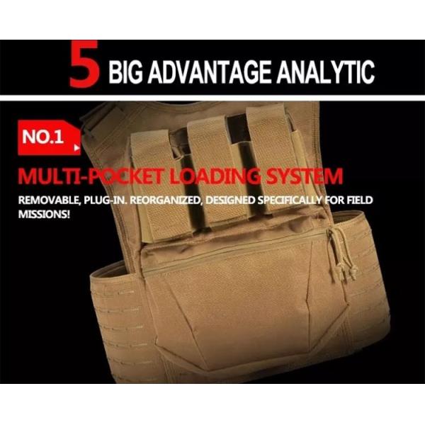 Несущая плиты бронежилета ткани Оксфорда водоустойчивая военная тактическая