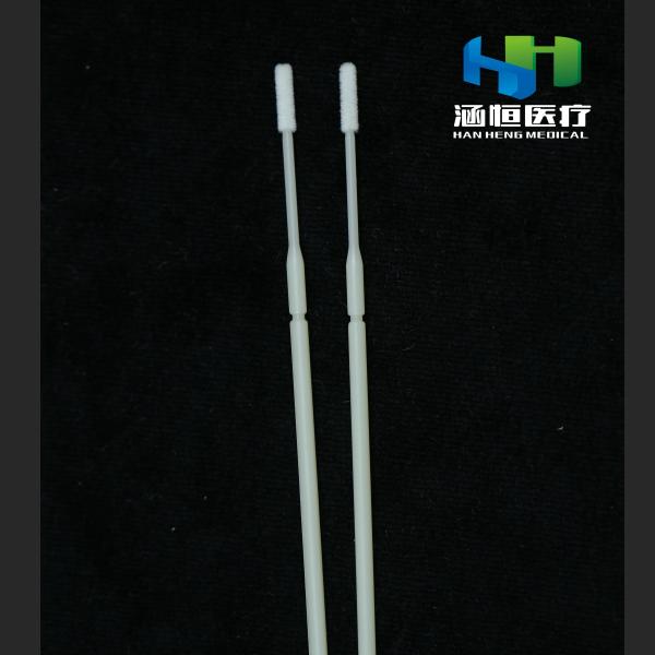 White Sterile Nasopharyngeal Flocked Swab For Laryngopharyngeal