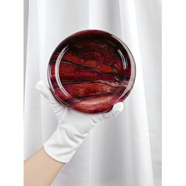 bandeja de mármol de seda roja de Brasil Luxo artesanal para elegancia atemporal y sofisticación versátil