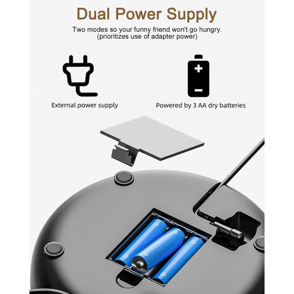 Cuenco automático para mascotas de 4L alimentador de acero inoxidable autoalimentado para gatos