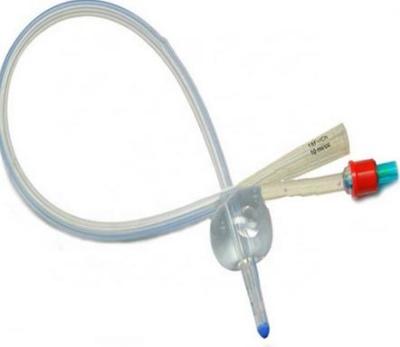 Clear Color 2 Way Silicone Foley Catheter , Intermittent Urinary Catheter